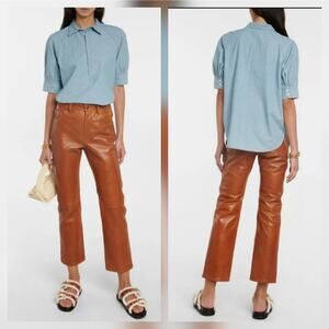 POLO DENIM & SUPPLY RALPH LAUREN CHAMBRAY BLOUSE, SIZE 6